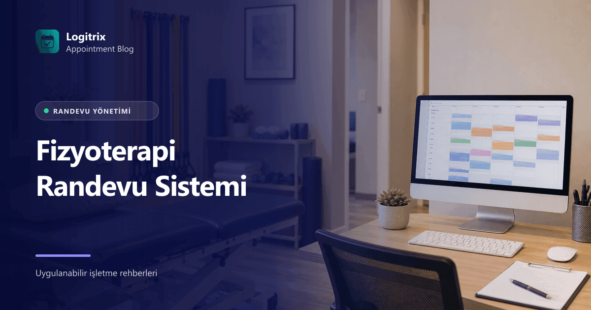 Fizyoterapi kliniğinde seans randevu planlamasını gösteren görsel