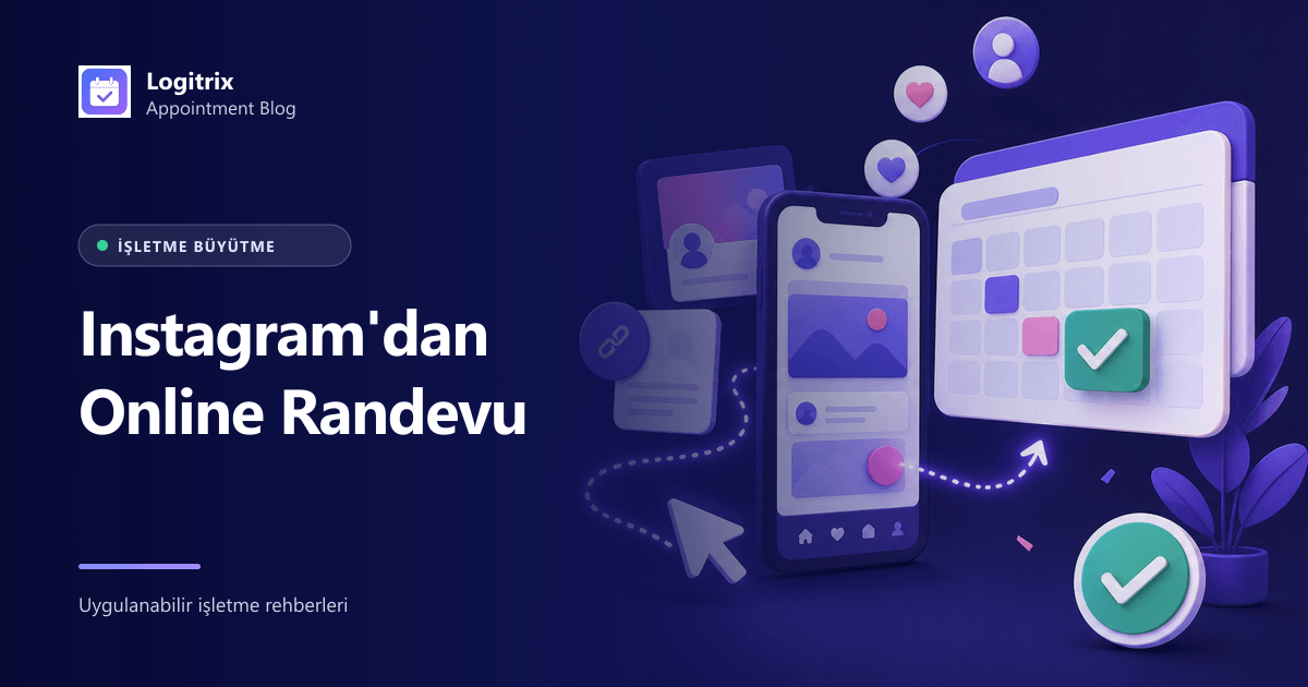 Instagram profilinden online randevu takvimine uzanan müşteri yolculuğu görseli