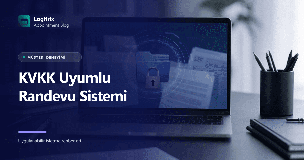 KVKK uyumlu randevu sisteminde veri güvenliğini anlatan görsel