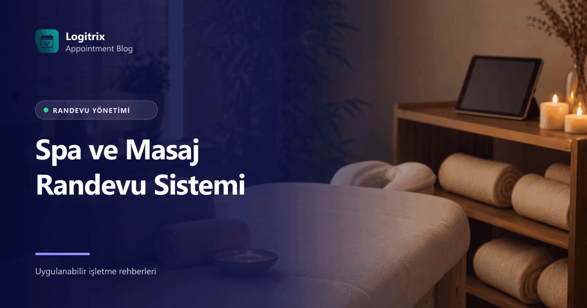 Spa ve masaj merkezinde oda randevu planlamasını gösteren görsel