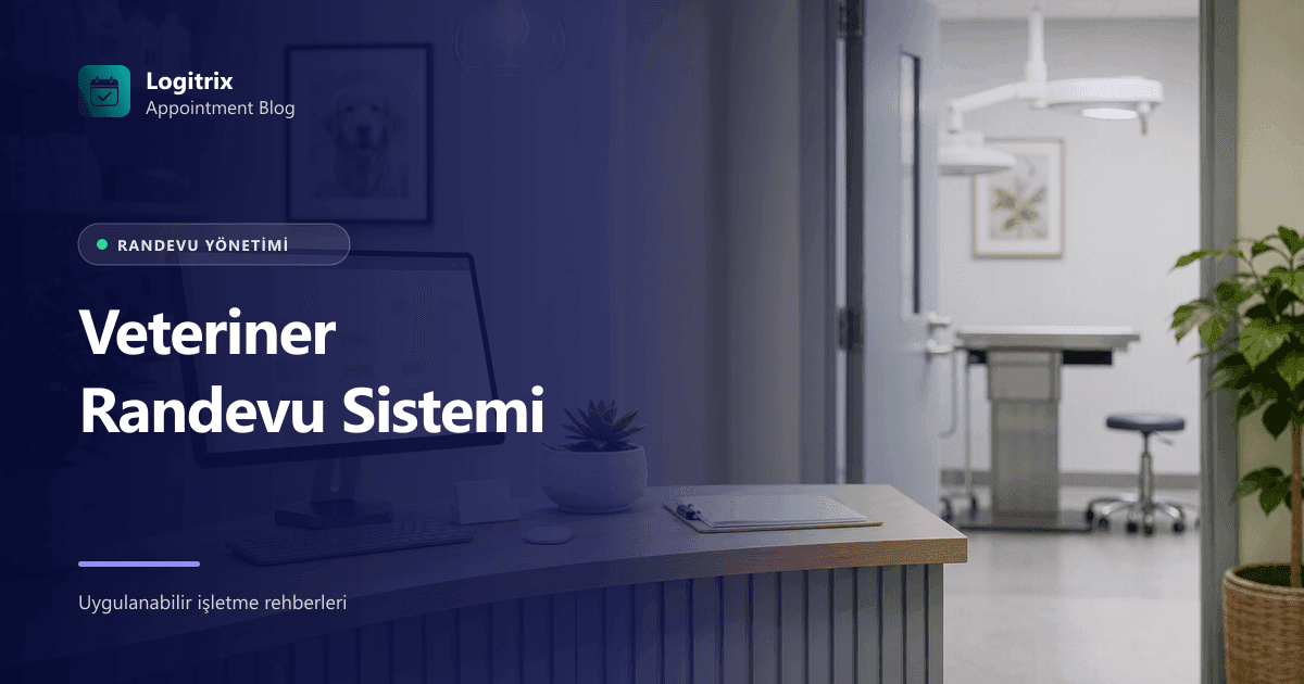 Veteriner kliniğinde muayene randevu planlamasını gösteren görsel